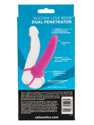 silicone love rider dual penetrator pink