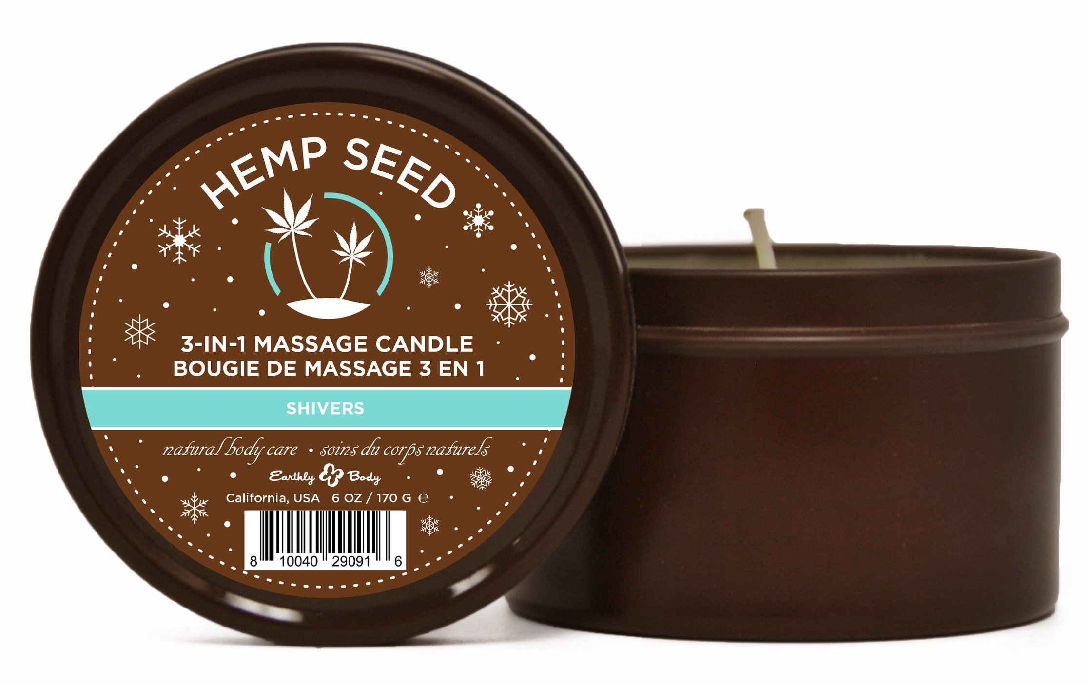 hemp seed 3 in 1 massage candle 6 oz shivers