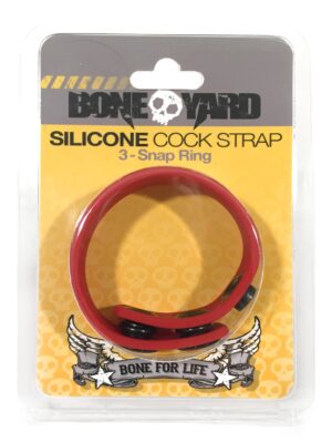 boneyard silicone cock strap 3 snap ring red boneyard silicone cock strap 3 snap ring red