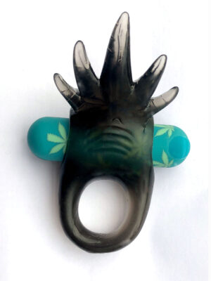 ziggy pot leaf usb rechargeable vibrating erection enhancer ring 420 series