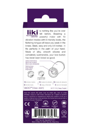 liki rechargeable flicker vibe deep purple liki rechargeable flicker vibe deep purple