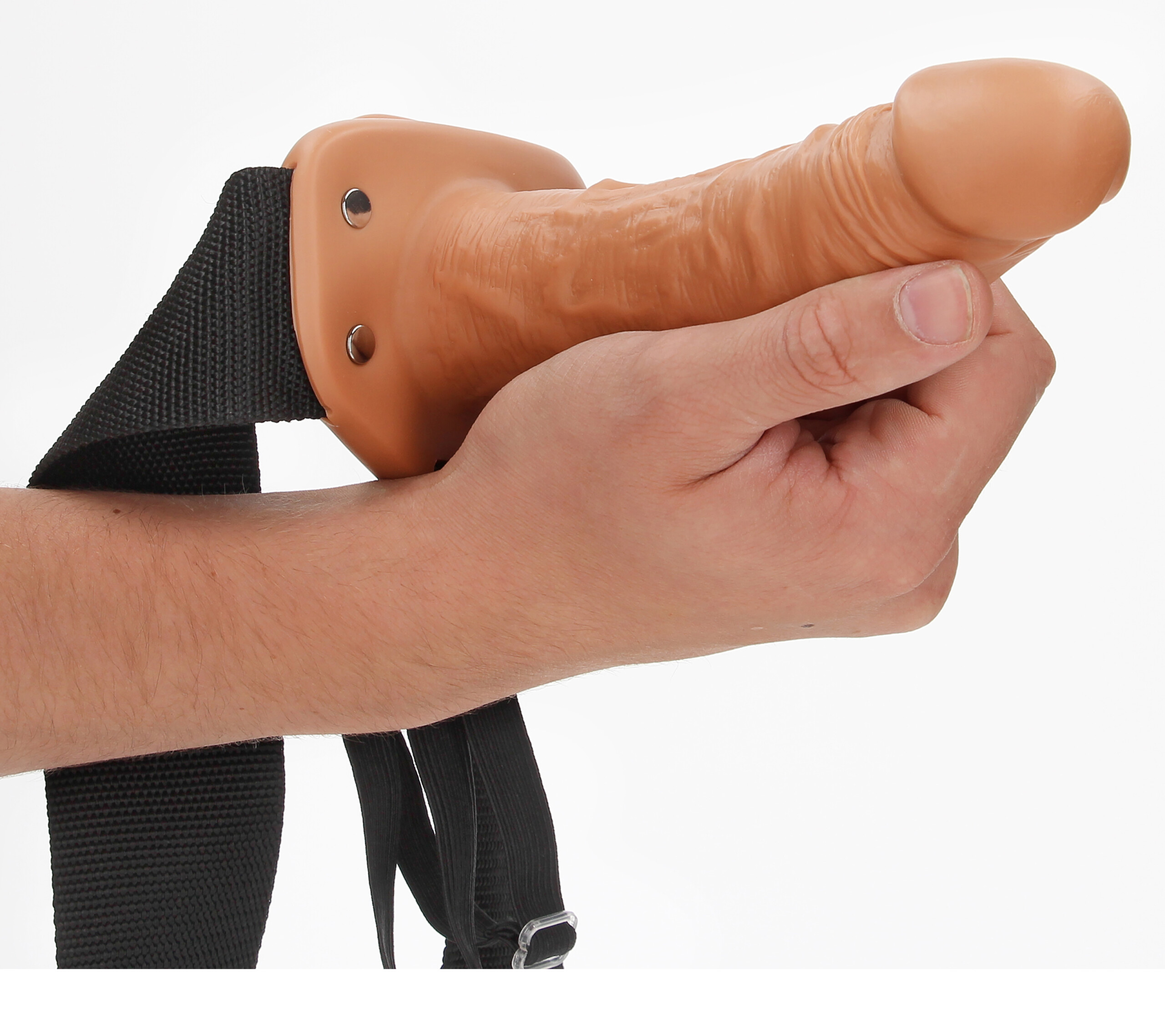 hollow strap on without balls 6 inch tan