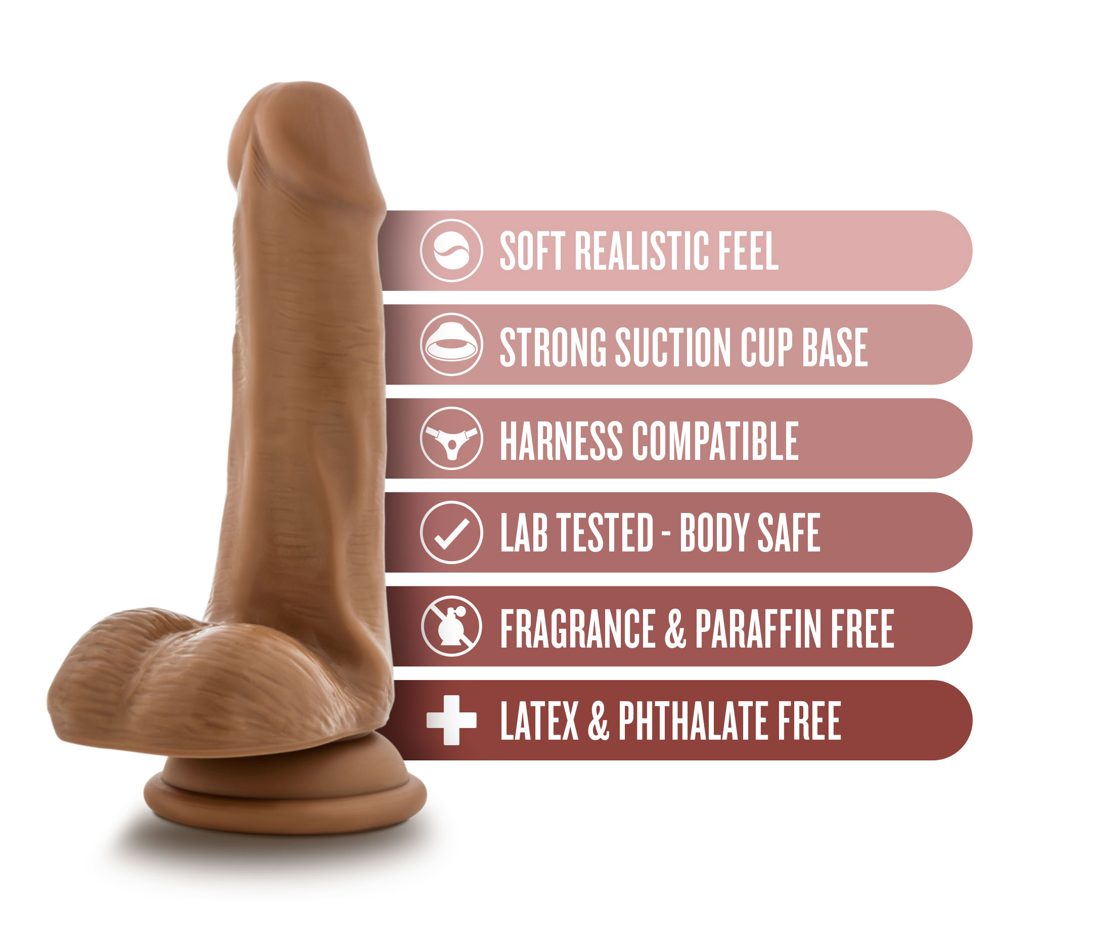 dr. skin dr. jeffrey 6.5 inch dildo with balls tan