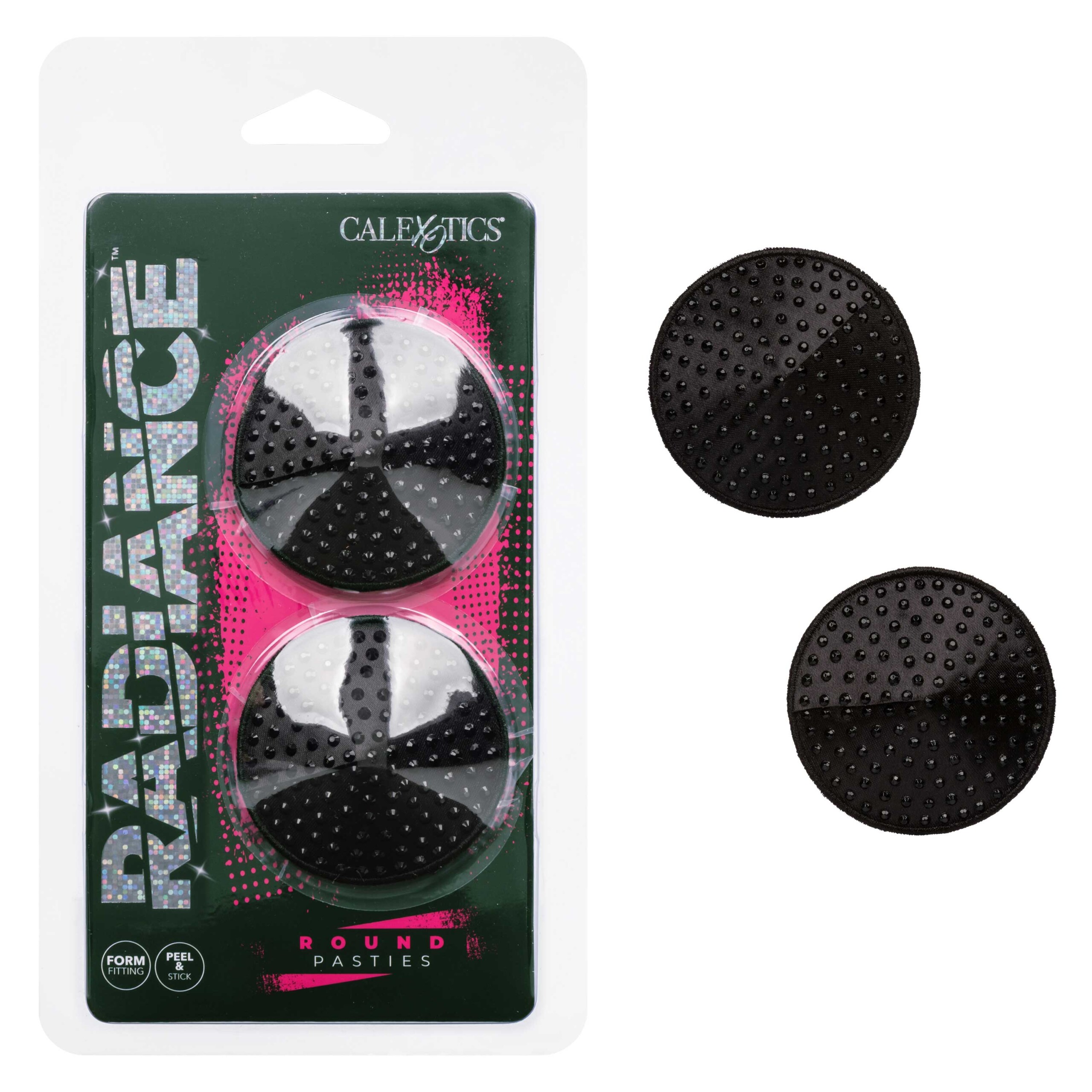 radiance round pasties black