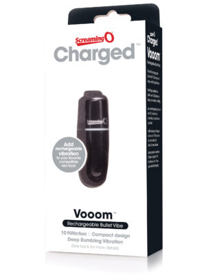 charged vooom rechargeable bullet vibe black