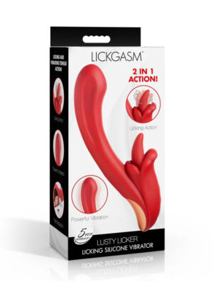 lusty licker licking silicone vibrator red lusty licker licking silicone vibrator red