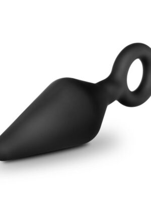 anal adventures platinum silicone loop plug small black anal adventures platinum silicone loop plug small black