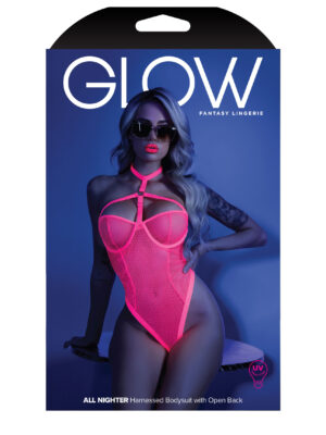 all nighter harness bodysuit medium/large neon pink all nighter harness bodysuit medium/large neon pink