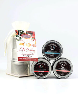 3 in 1 hemp seed holiday candle trio 2 oz.