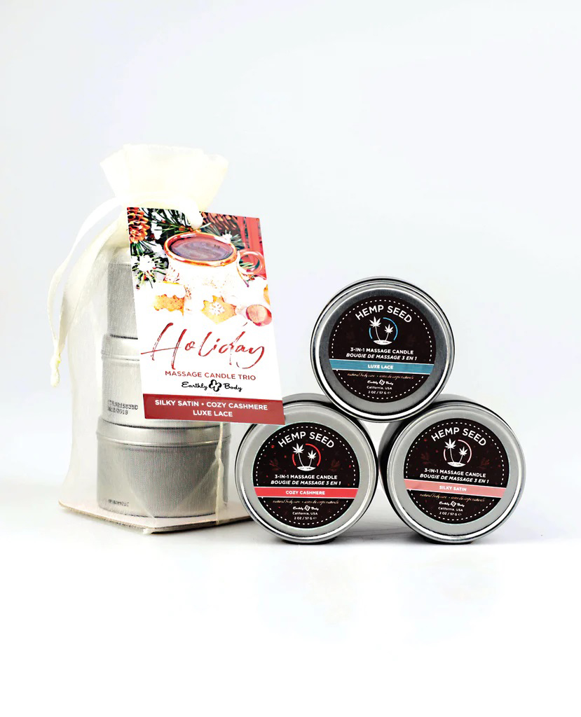 3 in 1 hemp seed holiday candle trio 2 oz.