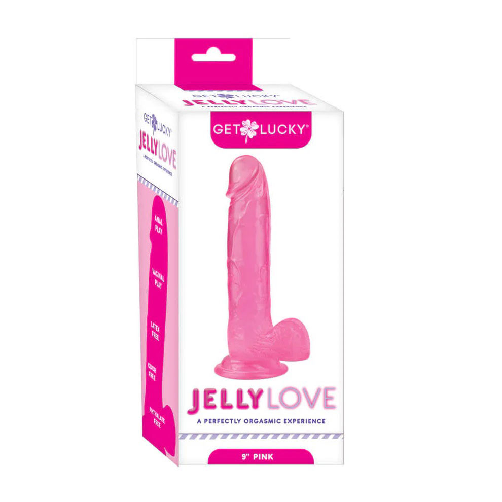 jelly love 9" dildo pink