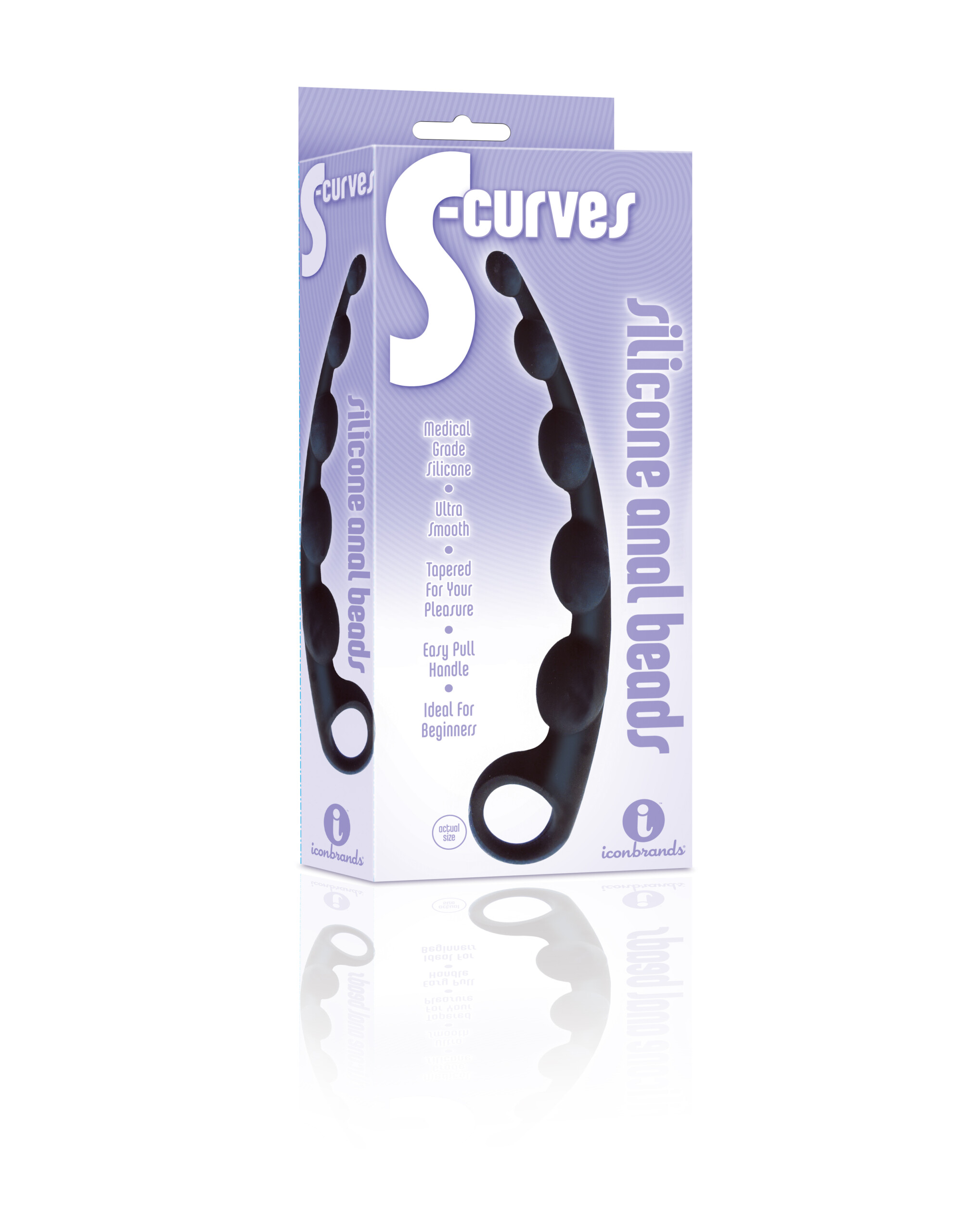 the 9's s curves curved silicone anal beads
