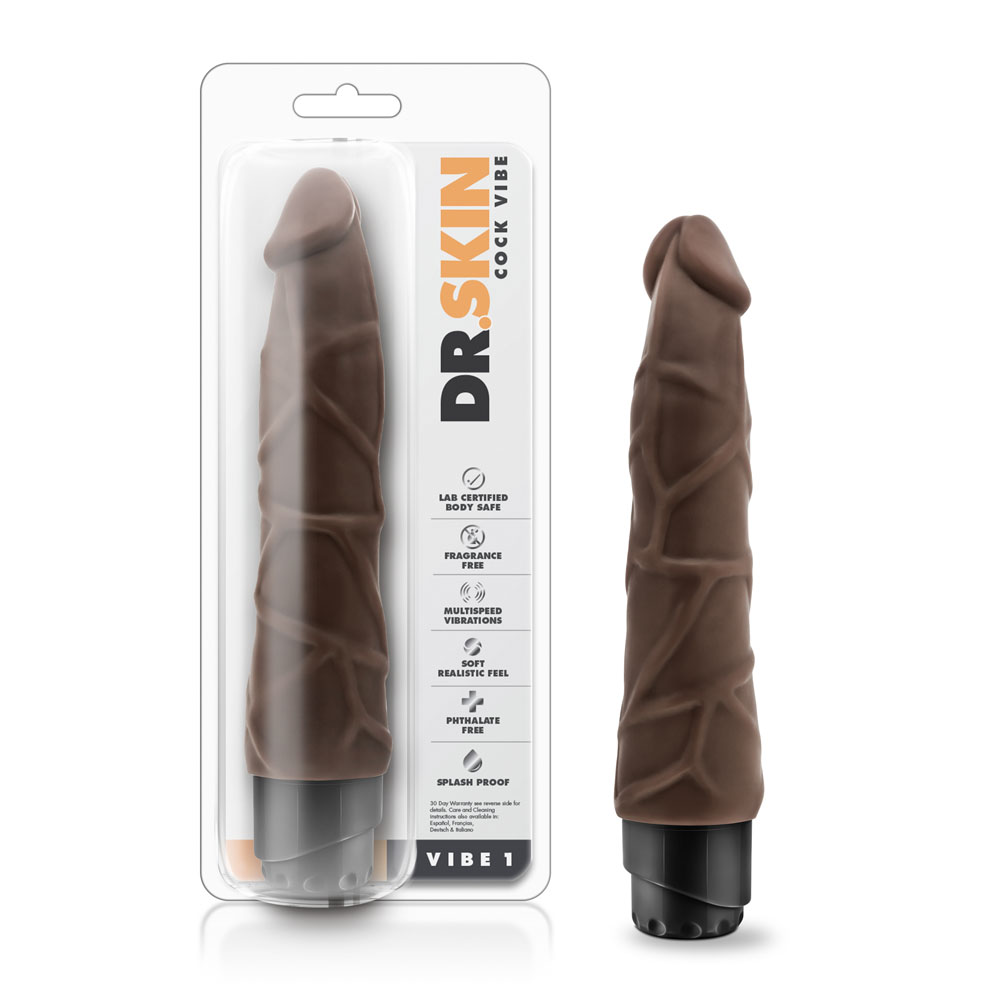 dr. skin cock vibe 1 9 inch vibrating cock chocolate dr. skin cock vibe 1 9 inch vibrating cock chocolate