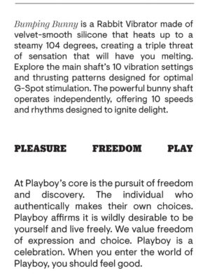 playboy pleasure bumping bunny rabbit vibrator opal