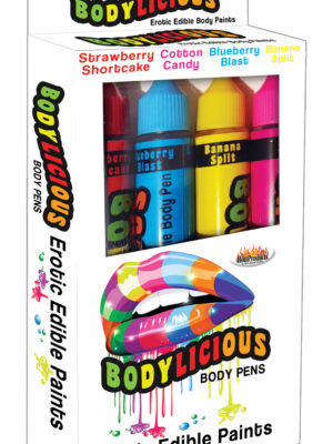 bodylicious edible body pens 4pk. assorted flavors