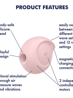 satisfyer sugar rush air pulse stimulator plus vibration rose