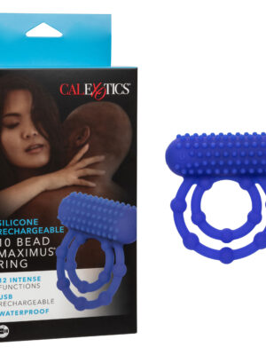 silicone rechargeable 10 bead maximus ring blue silicone rechargeable 10 bead maximus ring blue