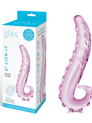 6 inch lick it glass dildo