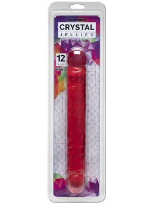 crystal jellies jr. double dong 12 inch pink