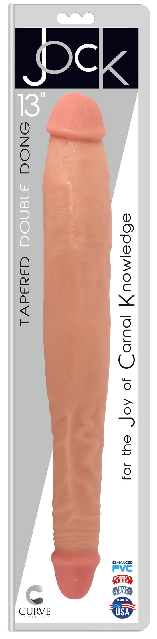 jock 13 inch tapered double dong vanilla jock 13 inch tapered double dong vanilla