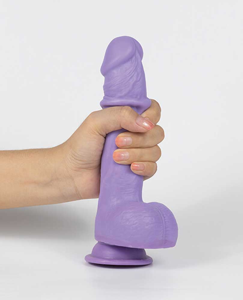 real skin mr. lavender 7.5" dual layer dildo