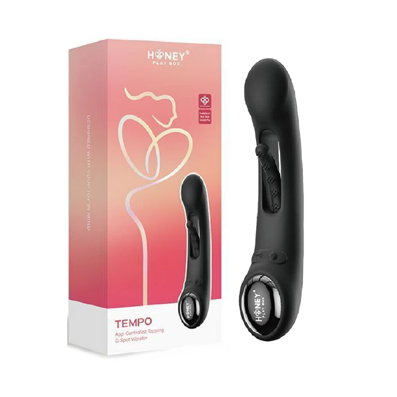 tempo app controlled tapping g spot vibrator black