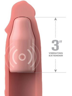 fantasy x tensions elite 9 inch sleeve vibrating 3 inch plug with remote light