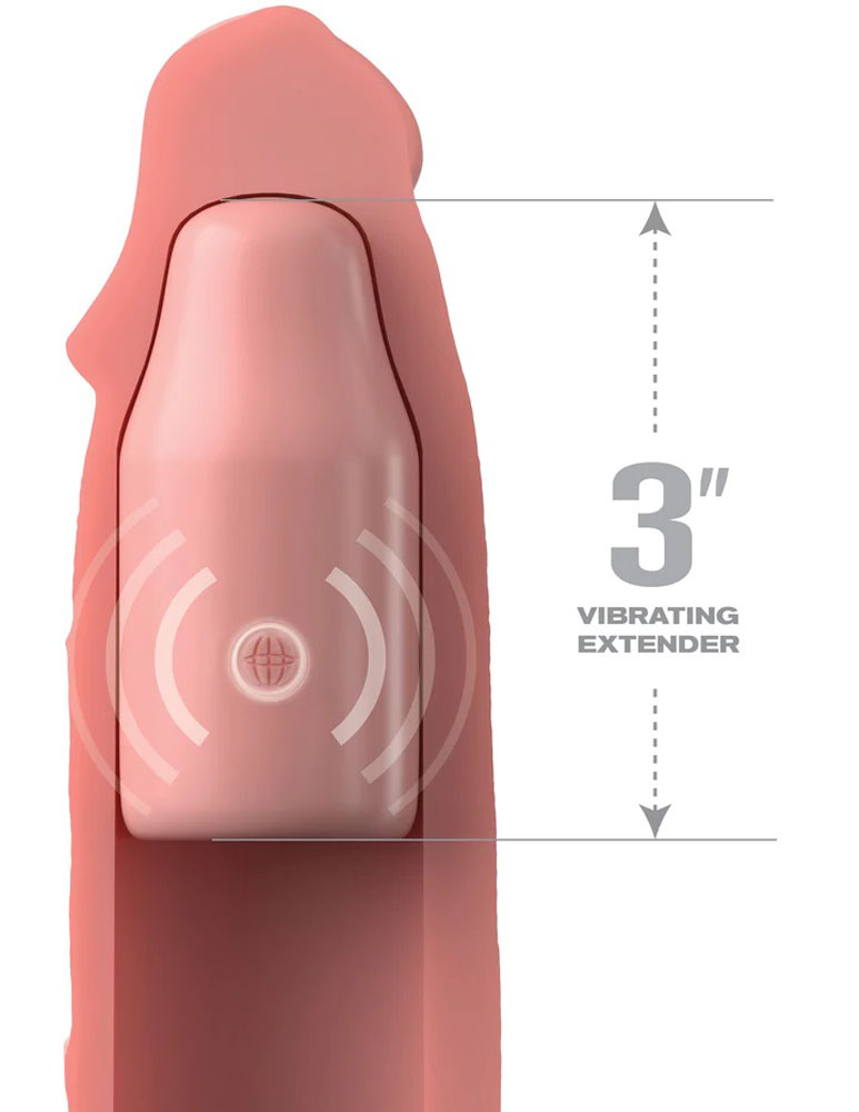 fantasy x tensions elite 9 inch sleeve vibrating 3 inch plug with remote light