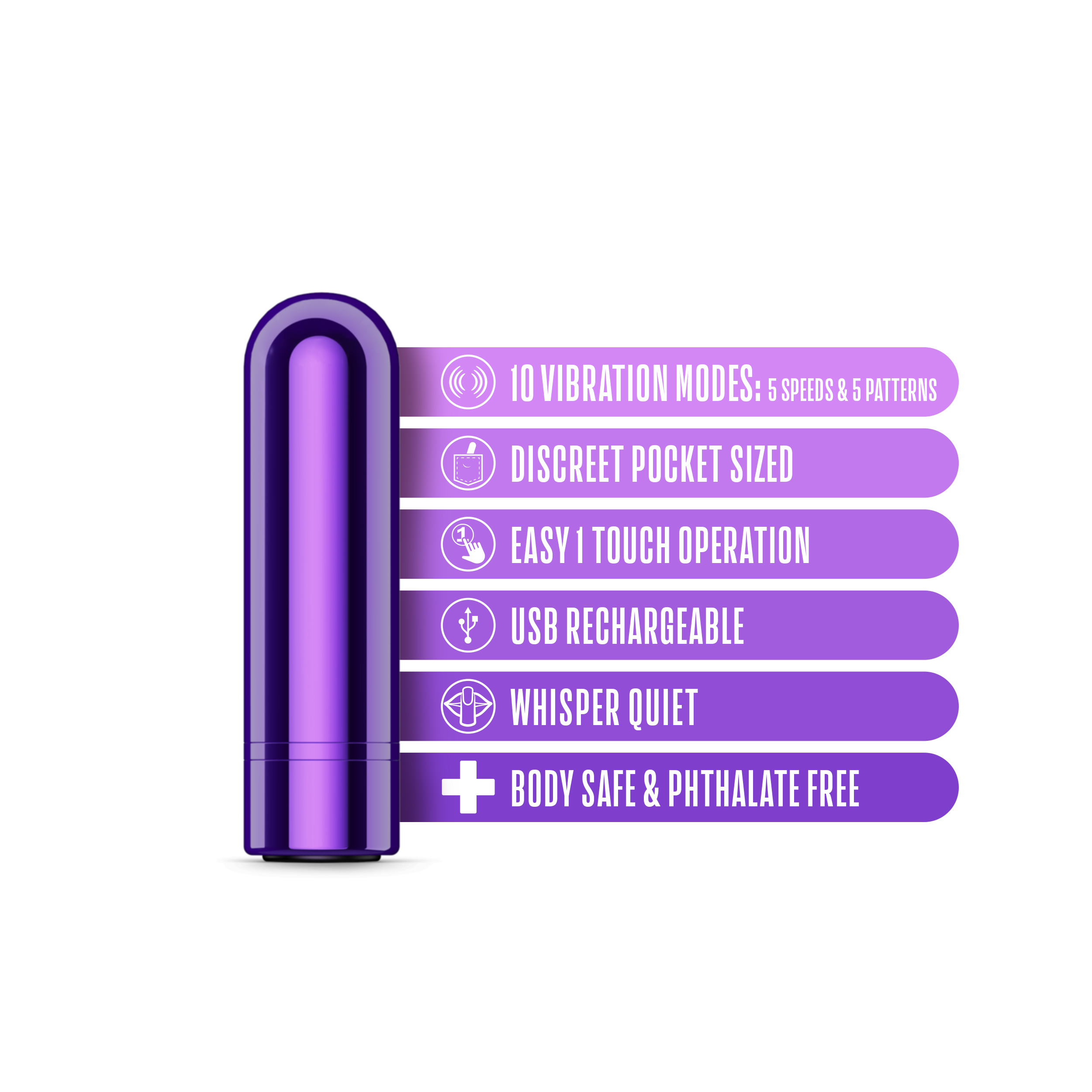 kool vibes rechargeable mini bullet grape