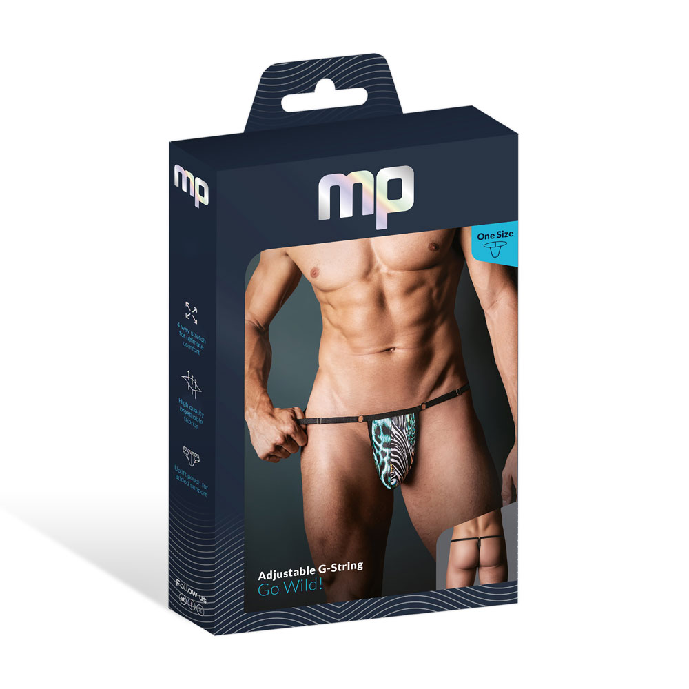 go wild adjustable g string one size multi animal