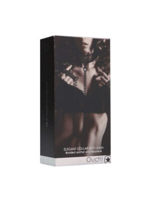 ouch elegant collar with leash titanium grey ouch elegant collar with leash titanium grey