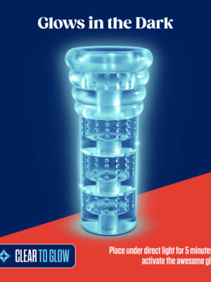 rize luz glow in the dark self lubricating stroker clear rize luz glow in the dark self lubricating stroker clear