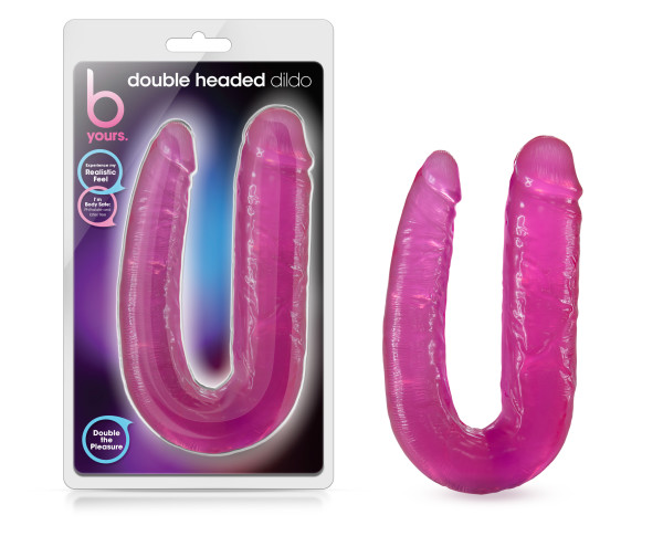 b yours double headed dildo pink