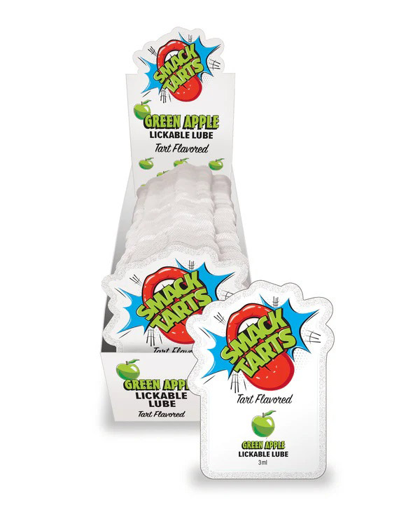 smack tarts lube 3ml pouch display 36pc sour apple