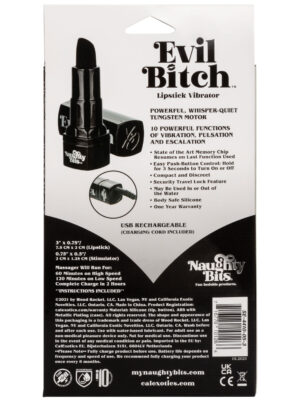 naughty bits evil bitch lipstick vibrator black naughty bits evil bitch lipstick vibrator black