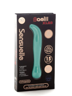 sensuelle baelii xlr8 15 funtion flexi g spot vibe electric blue