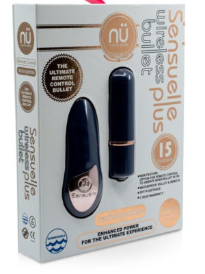 sensuelle remote control wireless bullet plus navy blue