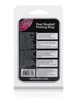 pearl beaded prolong rings white