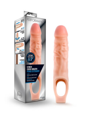 performance 9 inch cock sheath penis extender vanilla performance 9 inch cock sheath penis extender vanilla