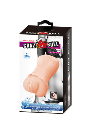 crazy bull no lube masturbator sleeve realistic pussy skin like texture