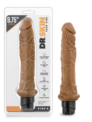 dr. skin cock vibe 8 9.75 inch vibrating cock mocha dr. skin cock vibe 8 9.75 inch vibrating cock mocha