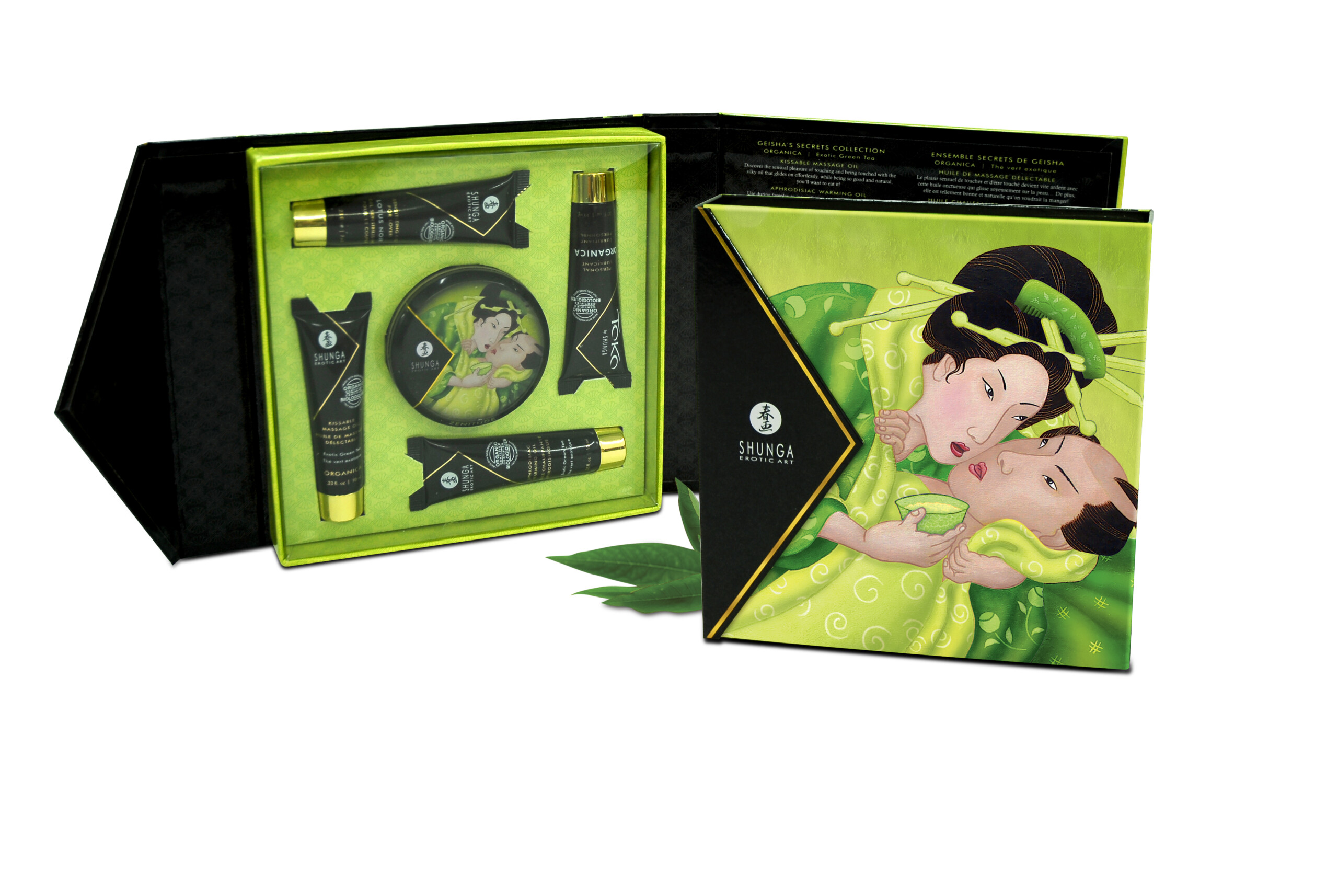 geisha's secrets gift set organica exotic green tea