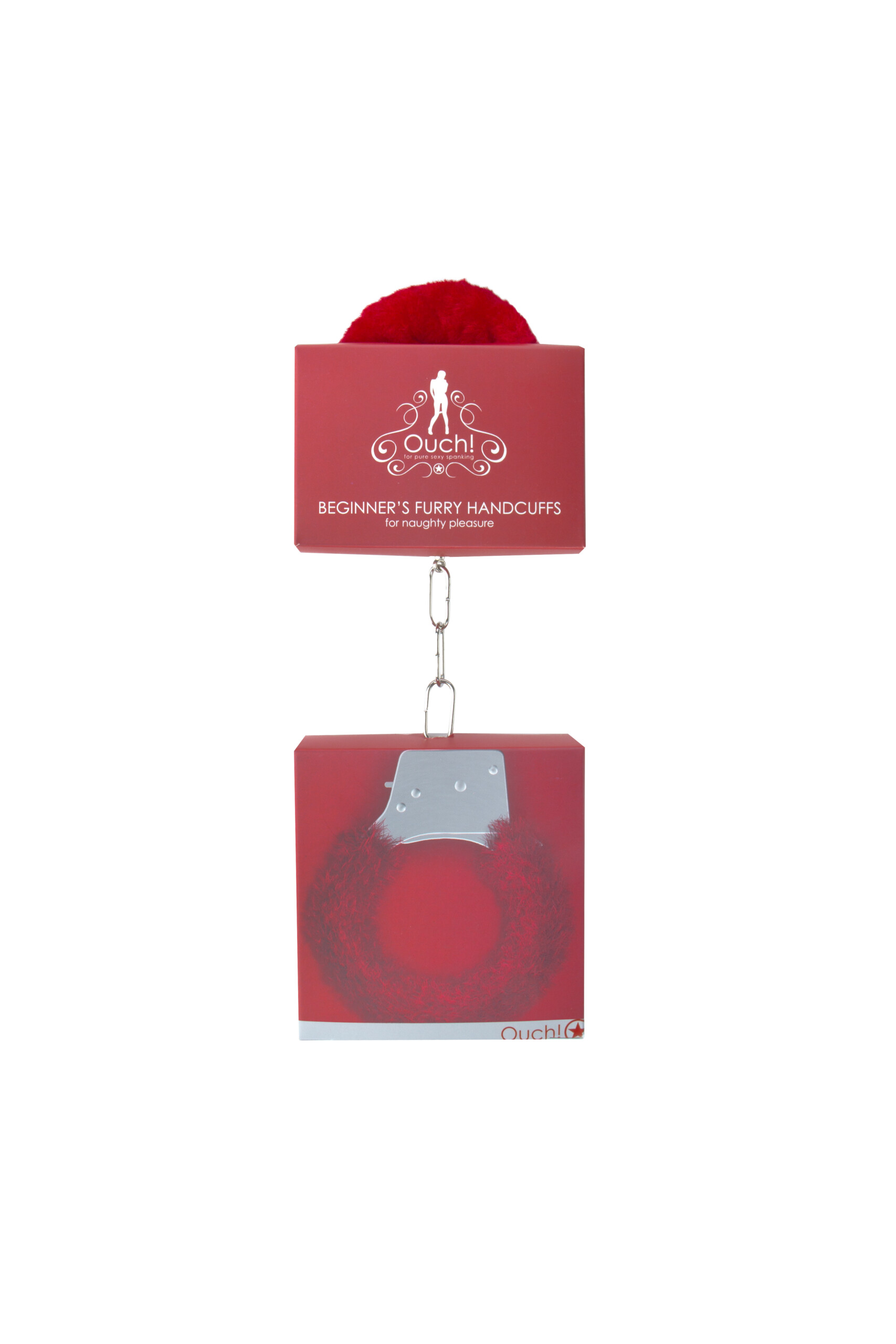 beginner's furry handcuffs red