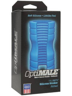 optimale truskyn silicone stroker ribbed blue optimale truskyn silicone stroker ribbed blue