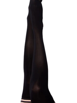 danielle black opaque thigh high size a black