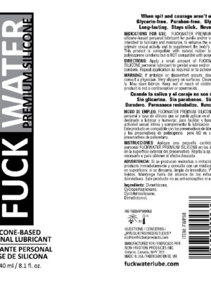 fuck water premium silicone lubricant 8 fl. oz.