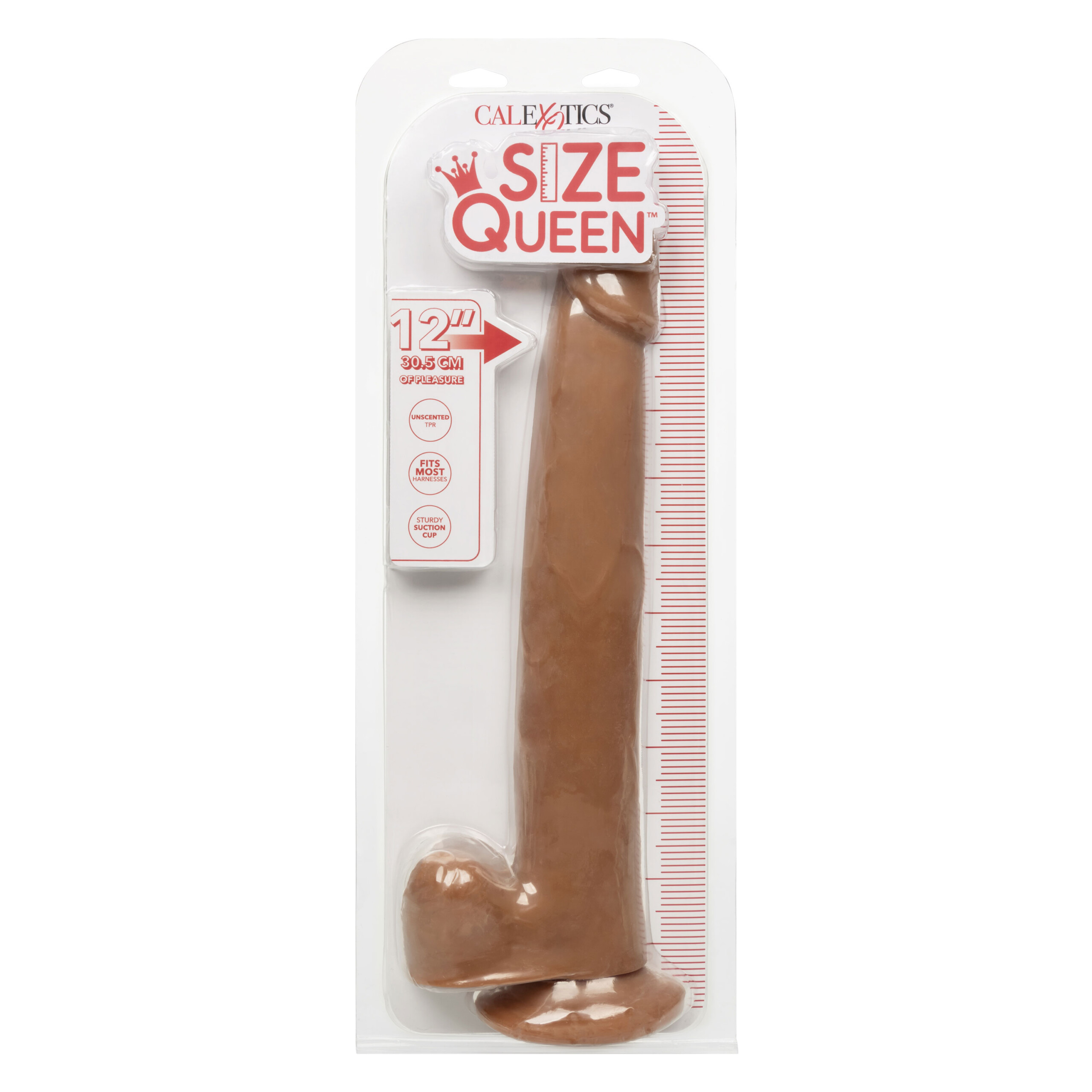 size queen 12 inch/30.5 cm brown size queen 12 inch/30.5 cm brown