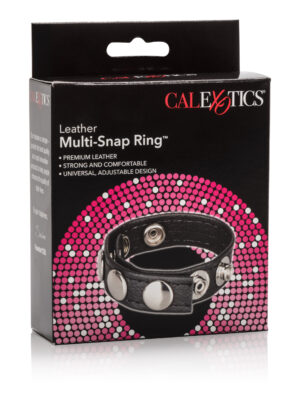 leather multi snap ring