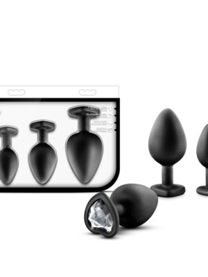 luxe bling plugs training kit black with white gems