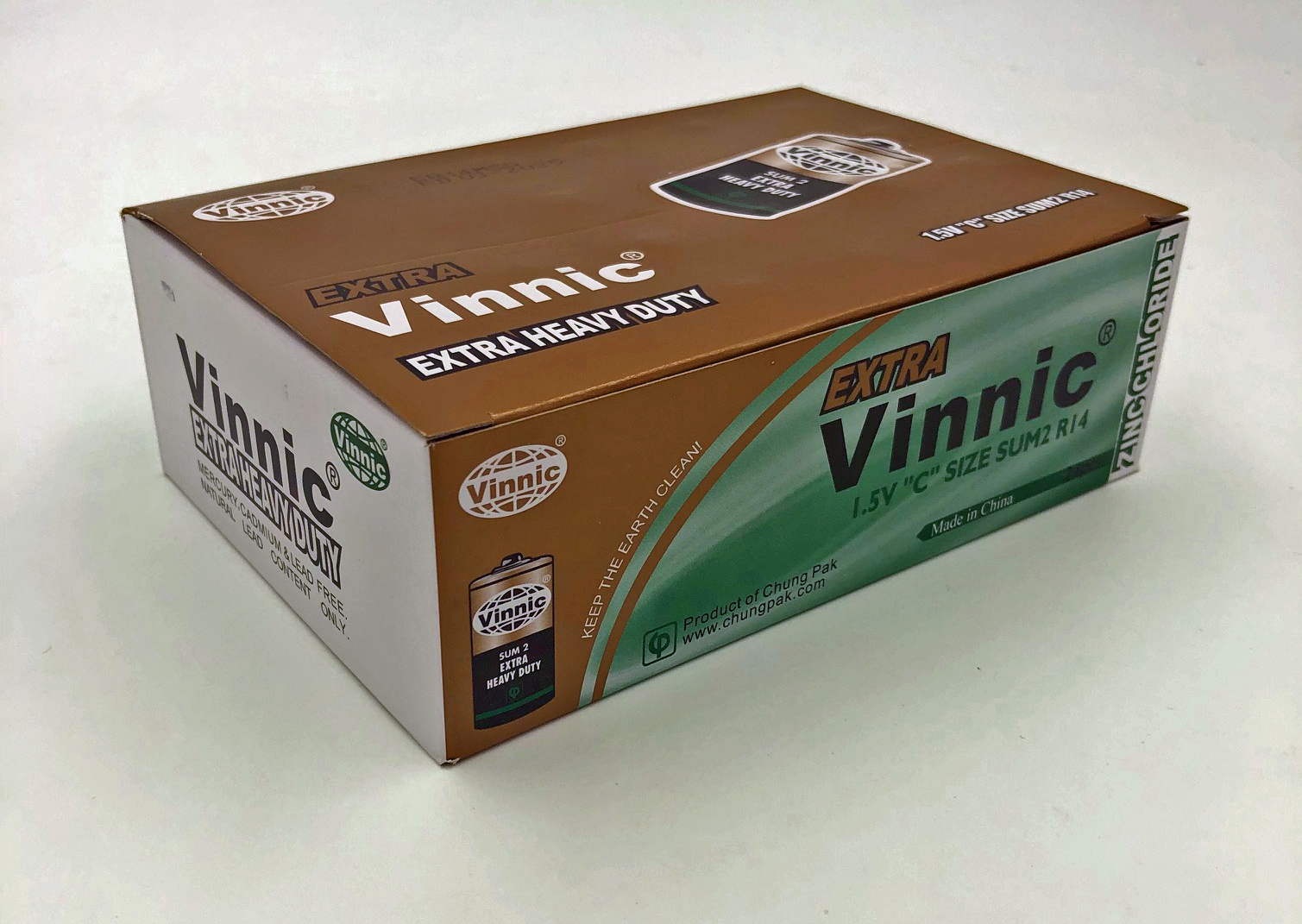 vinnic extra heavy duty c batteries 24 pcs. box